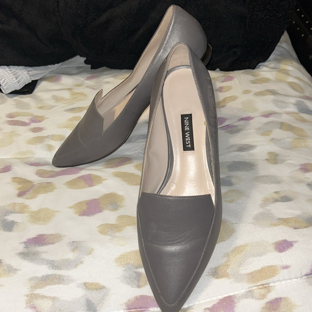 Nine West Abay Pointed Toe Slip On Smoking Flat